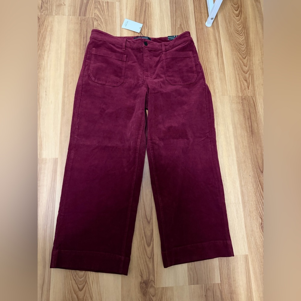 Liverpool Deep Red Corduroy Trousers